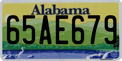 AL license plate 65AE679