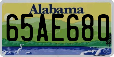 AL license plate 65AE680