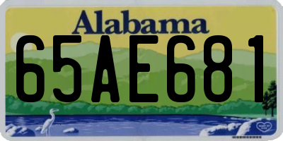 AL license plate 65AE681