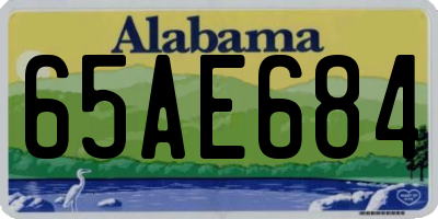 AL license plate 65AE684