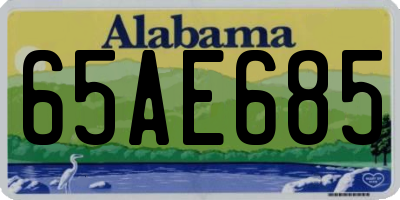 AL license plate 65AE685