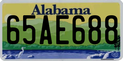 AL license plate 65AE688