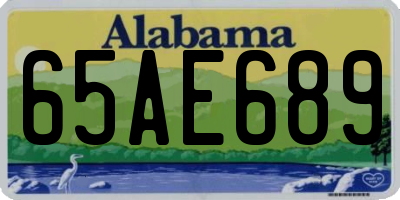 AL license plate 65AE689