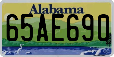 AL license plate 65AE690