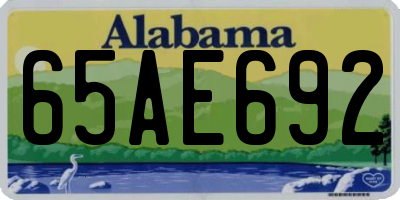 AL license plate 65AE692