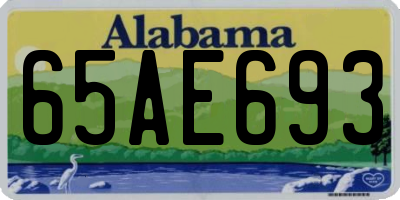 AL license plate 65AE693