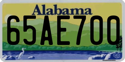 AL license plate 65AE700