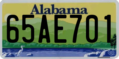 AL license plate 65AE701