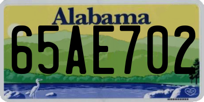 AL license plate 65AE702