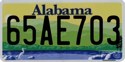 AL license plate 65AE703