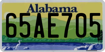 AL license plate 65AE705