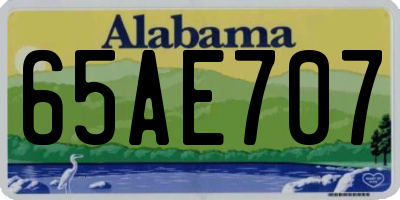 AL license plate 65AE707