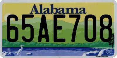 AL license plate 65AE708