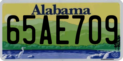 AL license plate 65AE709