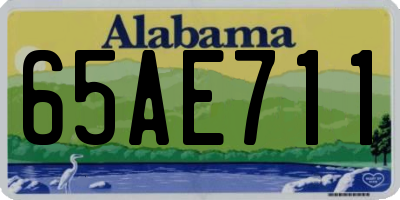 AL license plate 65AE711