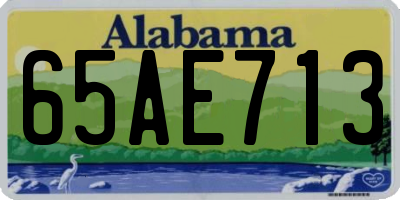 AL license plate 65AE713