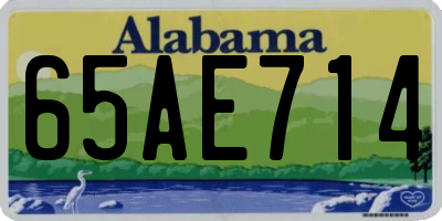 AL license plate 65AE714