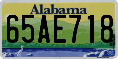 AL license plate 65AE718