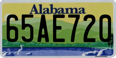 AL license plate 65AE720