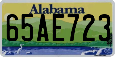 AL license plate 65AE723