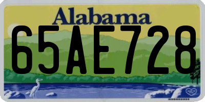 AL license plate 65AE728