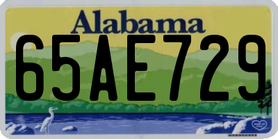 AL license plate 65AE729
