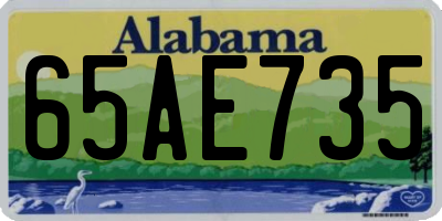 AL license plate 65AE735