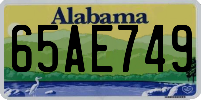 AL license plate 65AE749