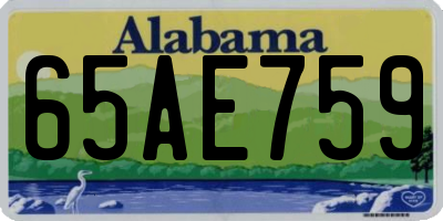 AL license plate 65AE759