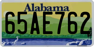 AL license plate 65AE762
