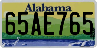 AL license plate 65AE765