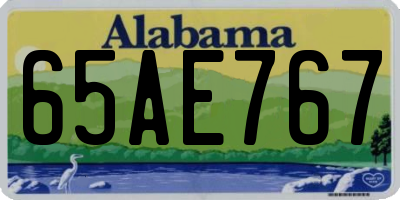 AL license plate 65AE767