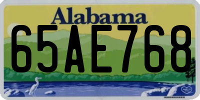 AL license plate 65AE768