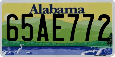 AL license plate 65AE772
