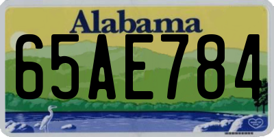 AL license plate 65AE784