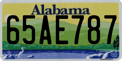 AL license plate 65AE787
