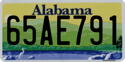 AL license plate 65AE791
