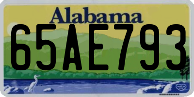 AL license plate 65AE793