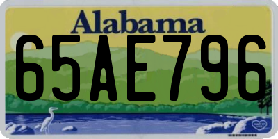 AL license plate 65AE796