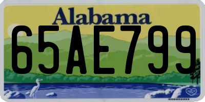 AL license plate 65AE799