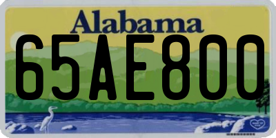 AL license plate 65AE800