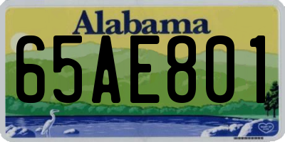 AL license plate 65AE801