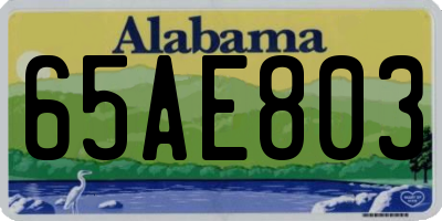 AL license plate 65AE803
