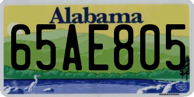 AL license plate 65AE805