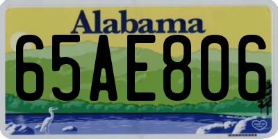 AL license plate 65AE806