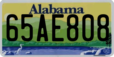 AL license plate 65AE808