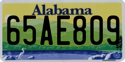 AL license plate 65AE809