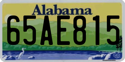 AL license plate 65AE815