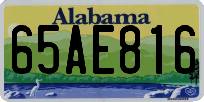 AL license plate 65AE816