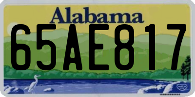 AL license plate 65AE817